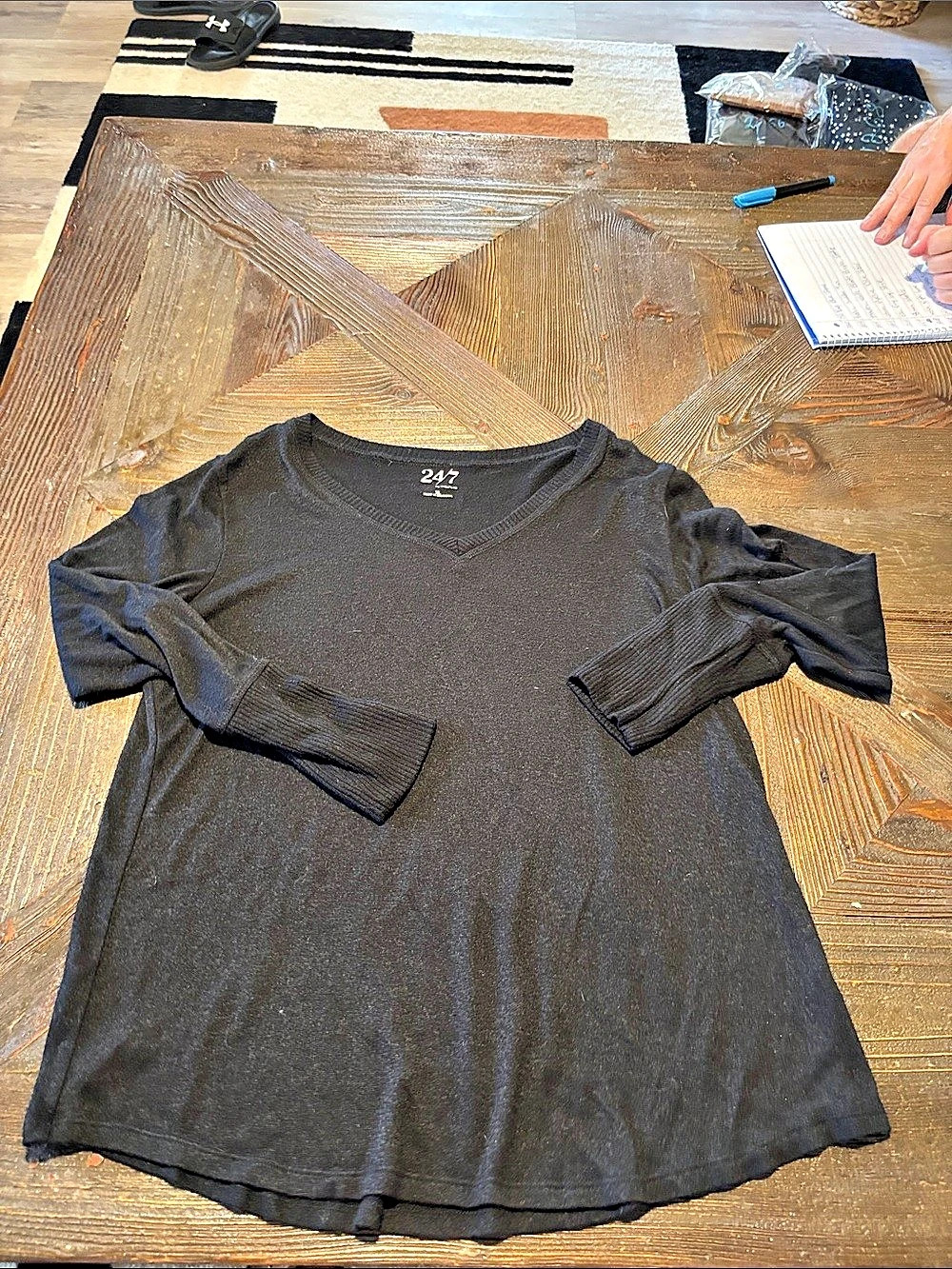 24/7 by Maurice’s top Black Long Sleeve Top Size XL